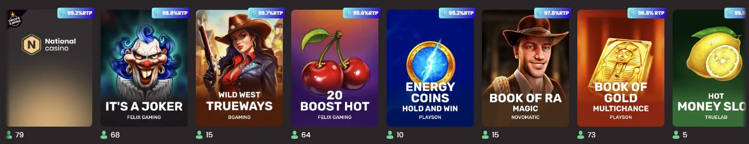 National Casino Top Games